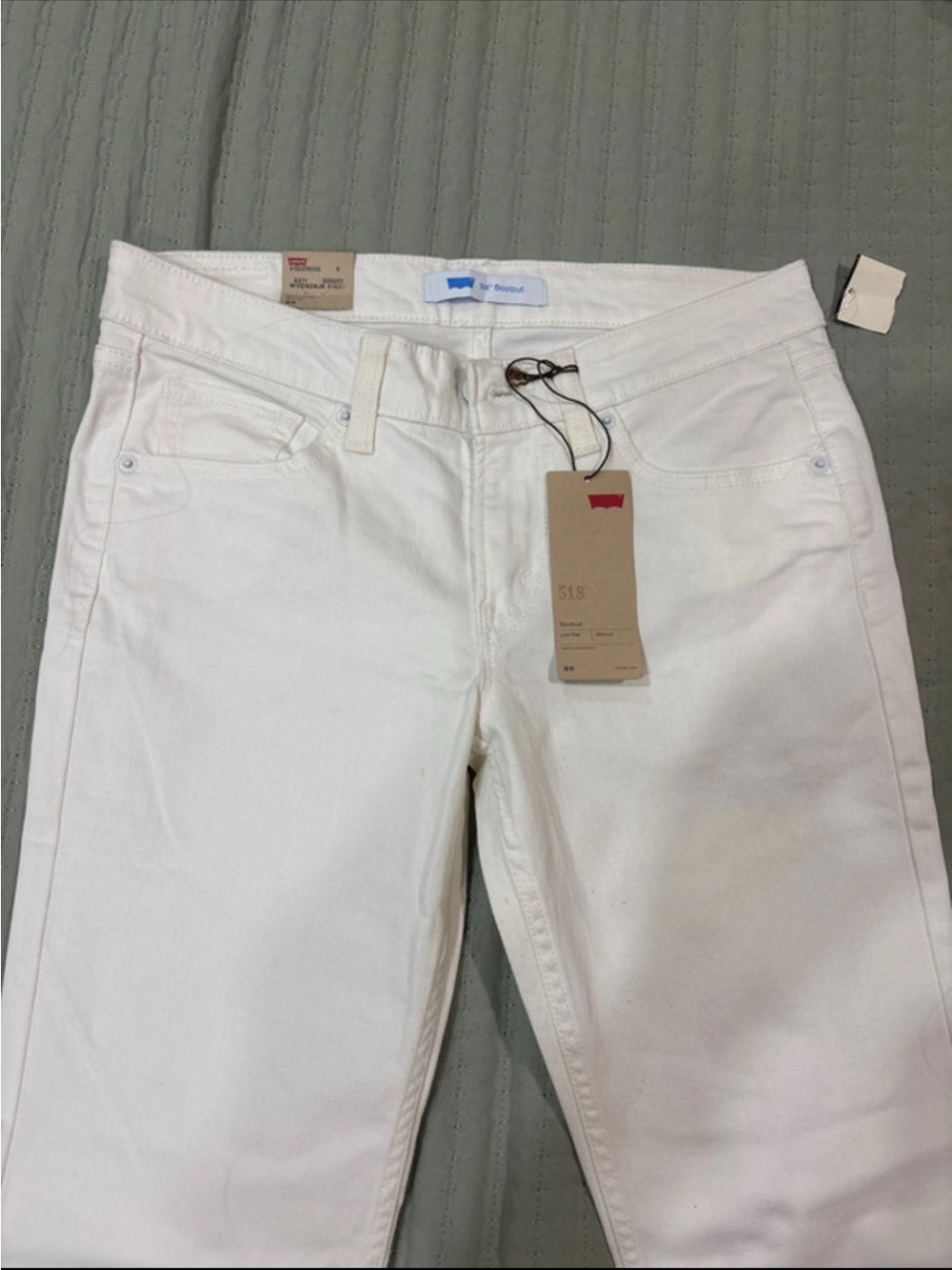 Levi's White Straight Leg Jeans